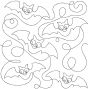 Halloween Bats End-to-End Quilting | Machine Embroidery Designs by JuJu