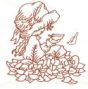 Autumn Sunbonnets Redwork Machine Embroidery Designs by JuJu