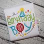 Itch 2 Stitch Birthday Boy Applique Digital Embroidery Machine Designs by JuJu