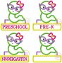 Bookworm Early Years Girl Applique Design Set