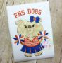 Bulldog Cheer Mascot Applique | Machine Embroidery Designs by JuJu