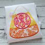Candy Corn Monogram Applique | Machine Embroidery Designs by JuJu