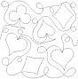Card Suits End-to-End Quilting | Machine Embroidery Designs by JuJu