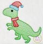Christmas T-Rex Sketch | Machine Embroidery Designs by JuJu