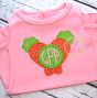 Crossed Carrots Monogram Applique | Machine Embroidery Designs by JuJu