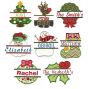 Split Christmas Applique Machine Embroidery Designs by JuJu 