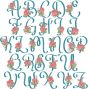 Delicate Rosebud Alphabet | Machine Embroidery Designs by JuJu