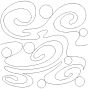 Bubbling Waves End-to-End Quilting Design | Machine Embroidery Designs by JuJu