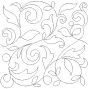 Leafy Vines And Loops End-to-End Quilting Design | Machine Embroidery Designs by JuJu