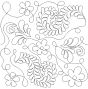Serpentine Feathers End-to-End Quilting Design | Machine Embroidery Designs by JuJu