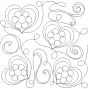 Swirly Flower Hearts End-to-End Quilting | Machine Embroidery Designs by JuJu