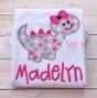 Dinosaur Girl Applique | Machine Embroidery Designs by JuJu