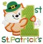 First St Patrick's Fox Applique | Machine Embroidery Designs by JuJu