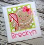 Gingerbread Candy Cane Box Girl Applique | Machine Embroidery Designs by JuJu