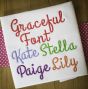 Graceful Embroidery Font Machine Embroidery Designs by JuJu