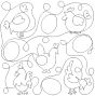 Hens And Eggs End-to-End Quilting Embroidery Design | Machine Embroidery Designs by JuJu