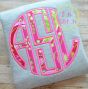 Natural Circle Monogram Applique Font | Machine Embroidery Designs by JuJu