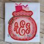 Santa Bag Monogram Circle | Machine Embroidery Designs by JuJu/ Stitch Away Applique 