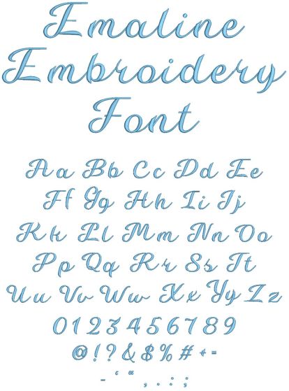 Emaline Embroidery Font | Machine Embroidery Designs by JuJu