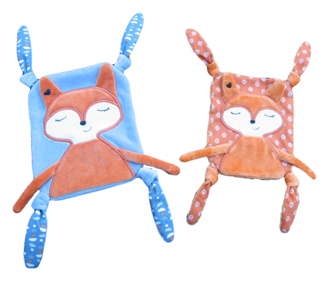 Frankie Fox Baby Toy Blanket | Machine Embroidery Designs by JuJu