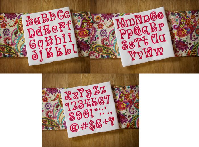 Whimsy Curls Embroidery Font Machine Embroidery Designs by JuJu
