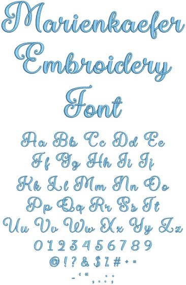 Marienkaefer Embroidery Font | Machine Embroidery Designs by JuJu