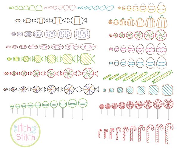 Mini Candy Bean Stitch Embroidery Set