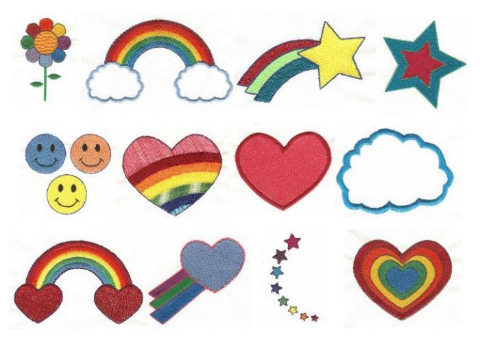 Over the Rainbow Machine Embroidery Designs by JuJu