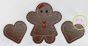 Gingerbread Girl Hearts Trio Sketch | Machine Embroidery Designs by JuJu