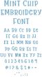Mint Chip Embroidery Font | Machine Embroidery Designs by JuJu