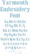 Yarmouth Embroidery Font | Machine Embroidery Designs by JuJu