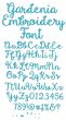 Gardenia Script Embroidery Font Machine Embroidery Designs by JuJu