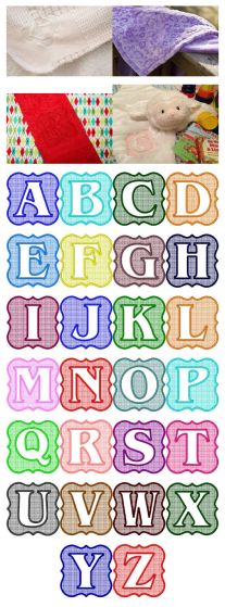 Embossed Frame Monogram Alphabet Machine Embroidery Designs by JuJu