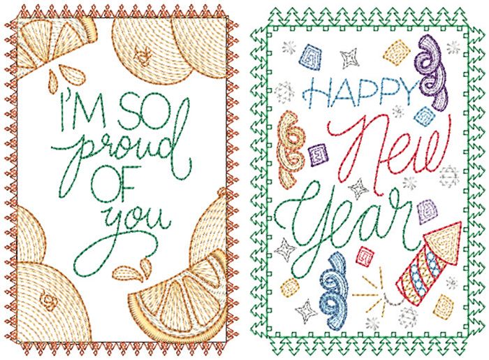 Greeting Cards 9 | Machine Embroidery Designs by JuJu