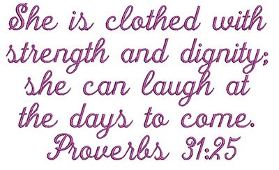 Proverbs 31:25