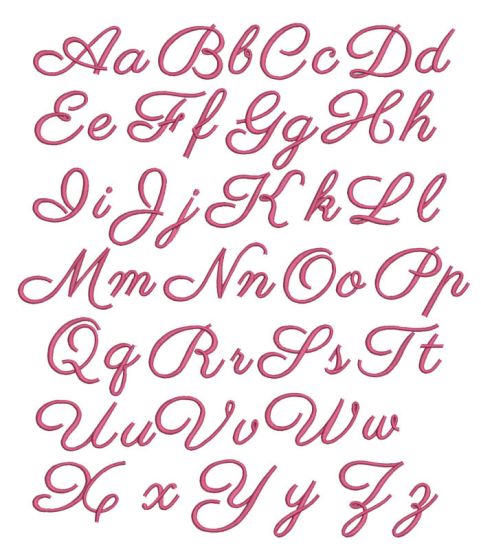 Victoria Script Font Machine Embroidery Designs by JuJu