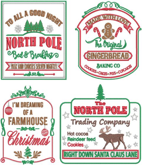 Farm Fresh Christmas 9 | Machine Embroidery Designs by JuJu