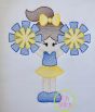 Cheerleader Standing Sketch Embroidery | Machine Embroidery Designs by JuJu