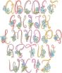 Swirly Flower Alphabet | Machine Embroidery Designs by JuJu