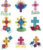Easter Crosses Filled Machine Embroidery Designs by JuJu