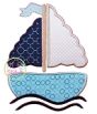 Girly Sailboat Applique | Machine Embroidery Designs by JuJu