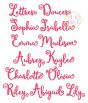 Lettres Douces Embroidery Font | Machine Embroidery Designs by JuJu