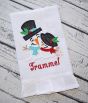 Snowman Love Couple Applique | Machine Embroidery Designs by JuJu