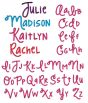 Strawberry Limeade Font Machine Embroidery Designs by JuJu