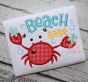 Beach Babe Crab Applique | Machine Embroidery Designs by JuJu
