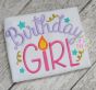 Itch 2 Stitch Birthday Girl Applique Digital Embroidery Machine Designs by JuJu
