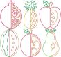 Nordic Fruits Machine Embroidery Designs by JuJu