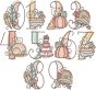 Sketch Thanksgiving Numbers | Machine Embroidery Designs by JuJu