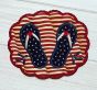 ITH Patriotic Flip Flops Mug Rug