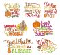 Fall Autumn Harvest Sayings Word Art Machine Embroidery Designs by JuJu
